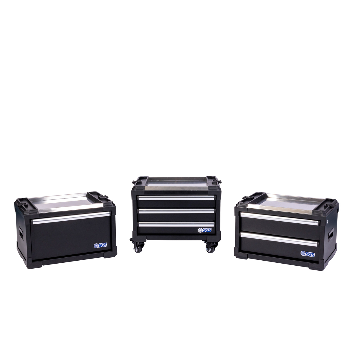 SGS Modular Rolling Tool Box and Organiser System | 3 Piece | Stackable